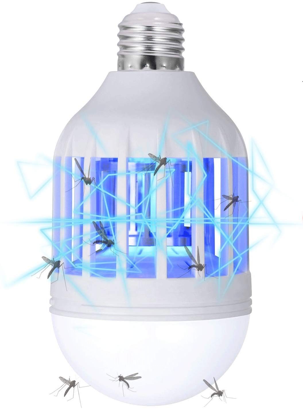 GLOUE Bug Zapper Light Bulb, 2 in 1 Mosquito Killer Lamp