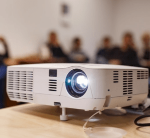 How to get sound from the projector to speakers