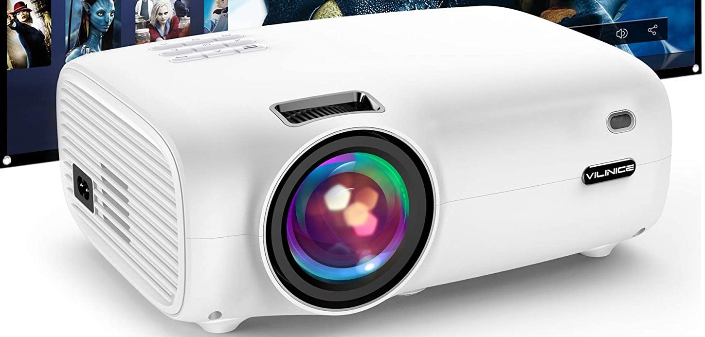 vilinice 6000L Video projector with projector screen